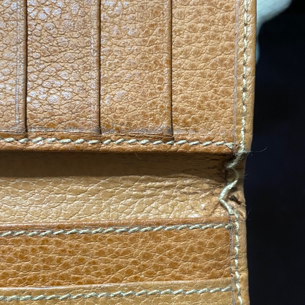 Gucci vintage Tan Leather long Women's Wallet - Picture 5 of 16